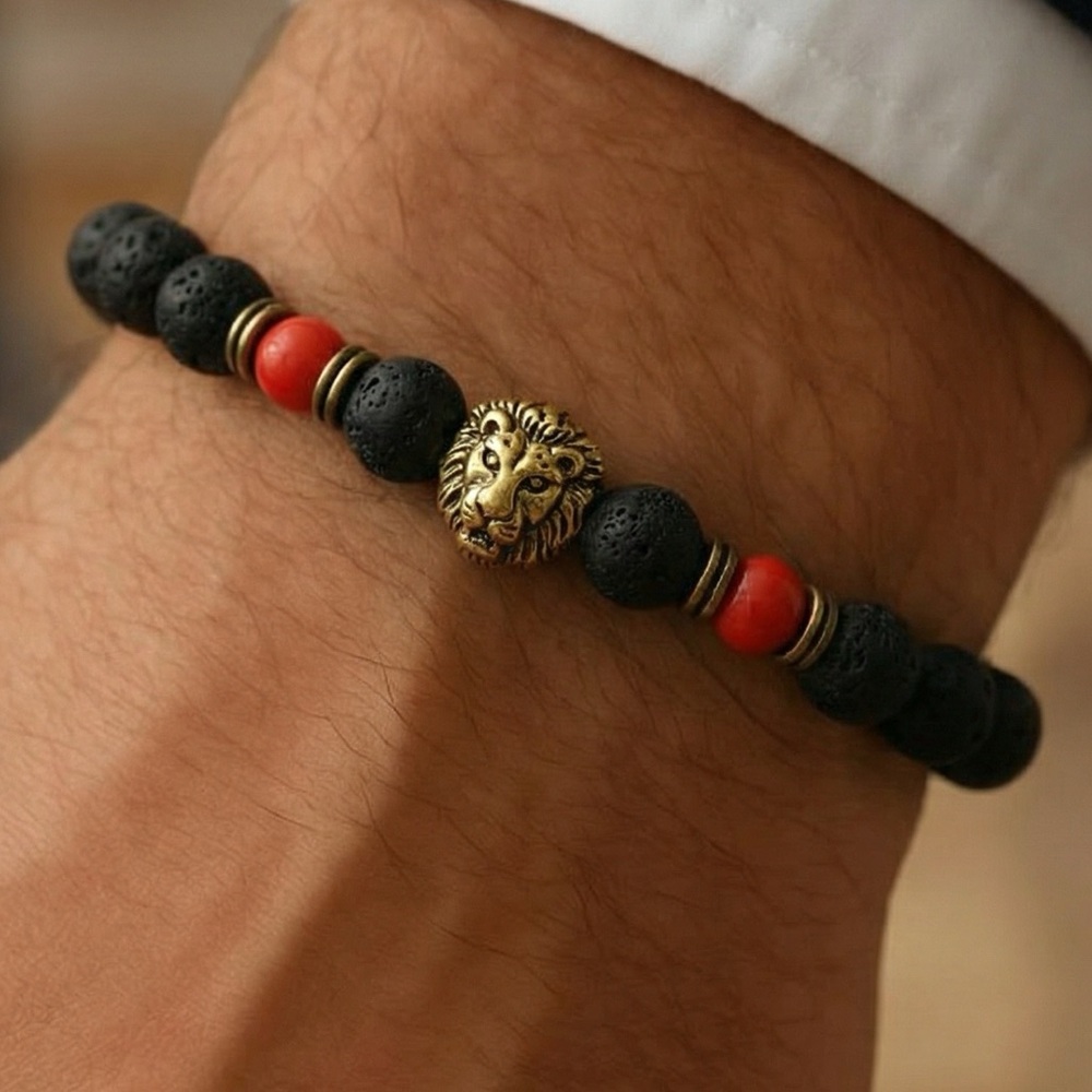 Black and red Beaded Bracelet